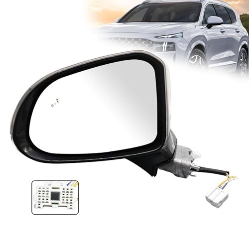 Side Mirror Assembly Compatible with Santa Fe 2019-2023 with Blind Spot Left
