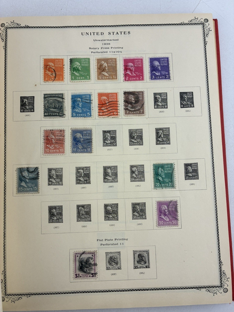 Scott American Stamp Album 1943 edition Great Condition with a Few Stamps