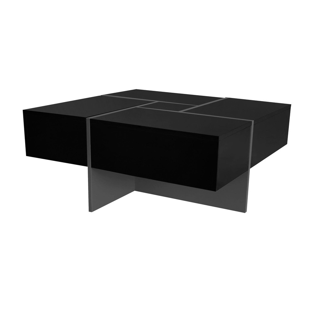 Vinsetto Coffee Table with 4 Hidden Storage Compartments