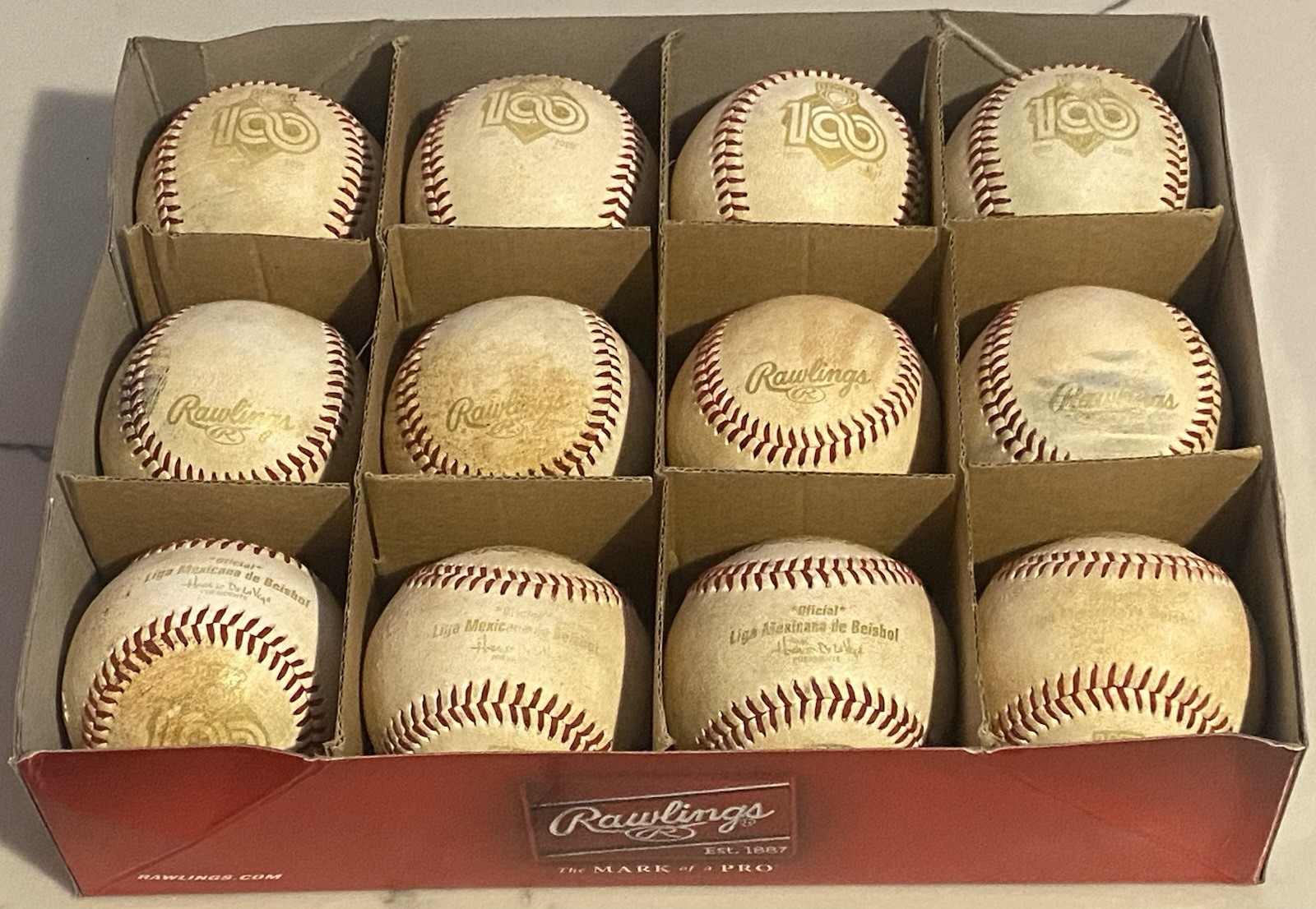 LIGA MEXICANA DE BEISBOL 100 ANOS OFFICIAL RAWLINGS BASEBALL LMB MEXICAN LEAGUE