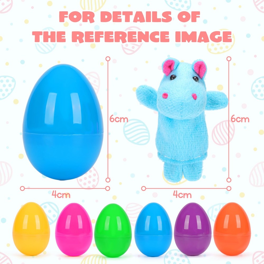 YEAHBEER 24 Pcs Easter Eggs Filled with Finger Puppets Prefilled Easter Eggs