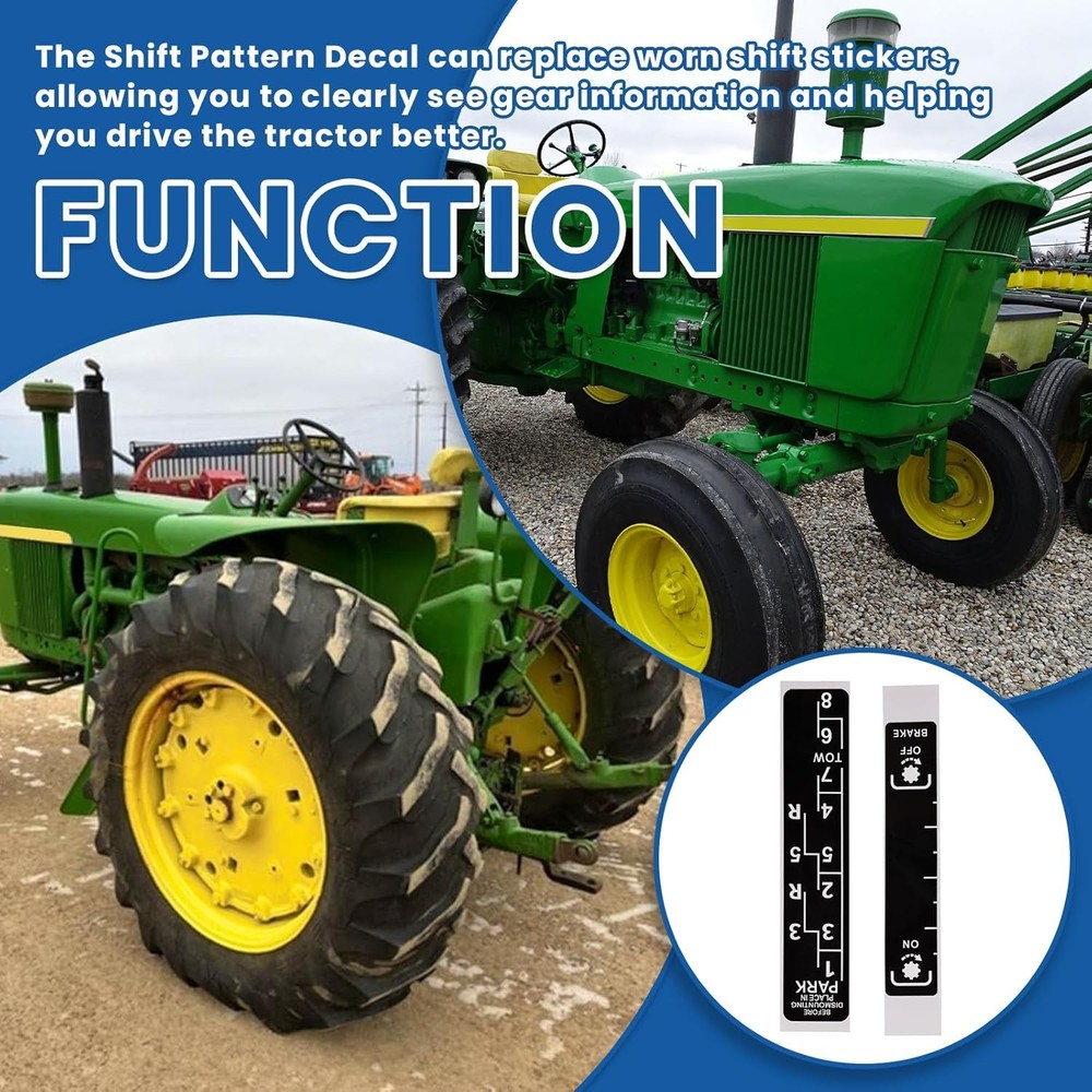 For John Deere Syncro-Range Tractor Shift Pattern Decal 4010 4020 4320 4520 5010