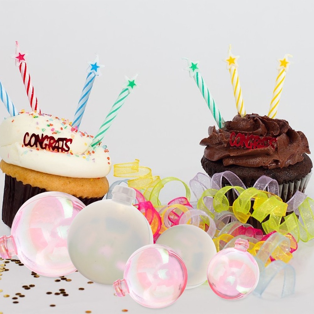 18 Pcs Cake Decorations Decorative Balls Cupcake Toppers Mini Decorating Bubble