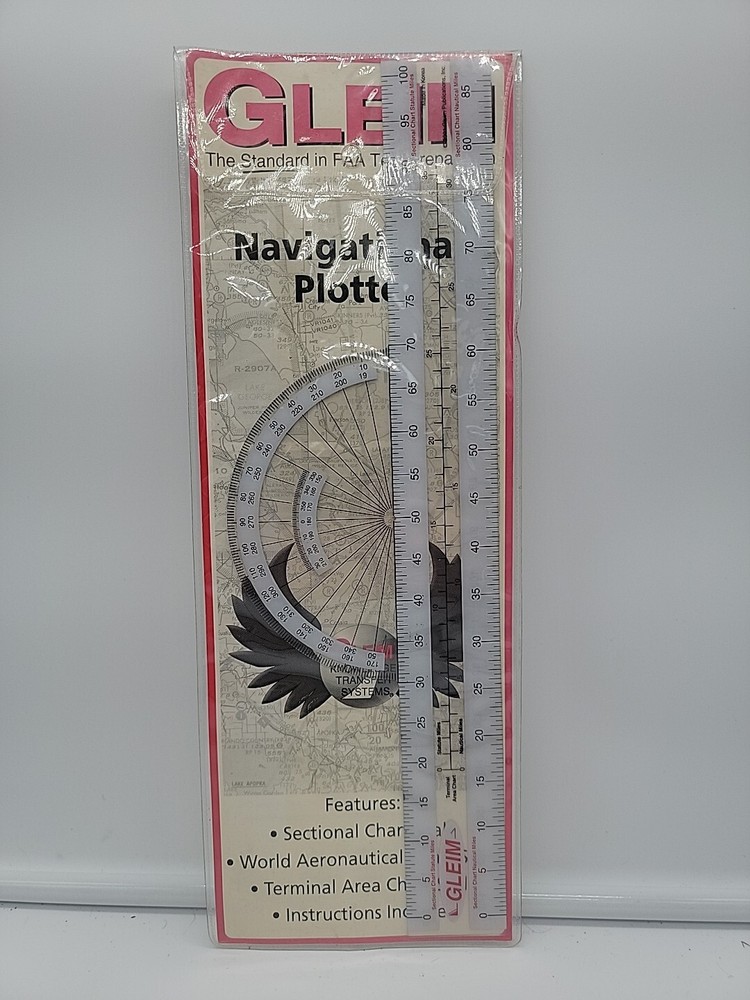 Gleim Navigational Plotter | Sectional & TAC Scale | Statute & Nautical Scales