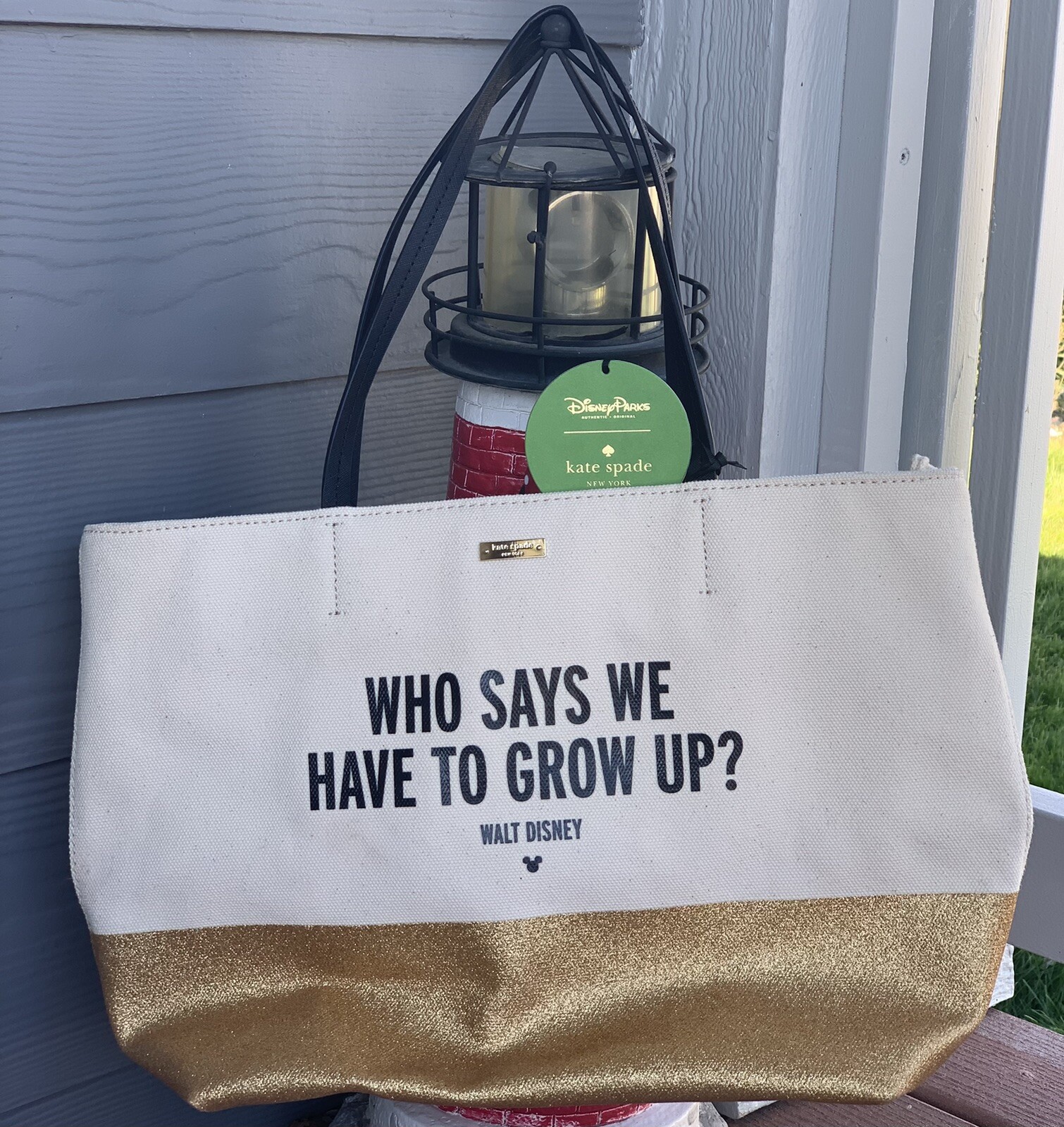 Kate Spade Disney “Who Says We Have To Grow Up?” Tote NWT