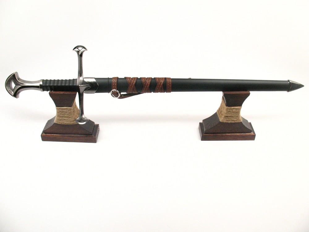 Medieval Sword Stand Holder Display Desktop Office Brown #608