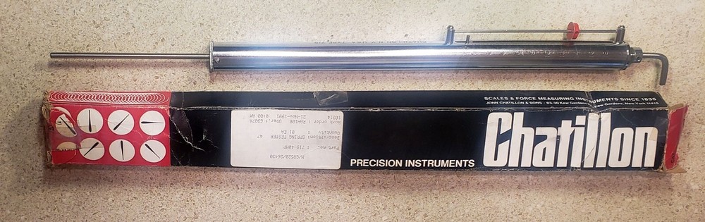 New! Chatillon 719-40MP 40Lb Spring Scale w/Max Reading
