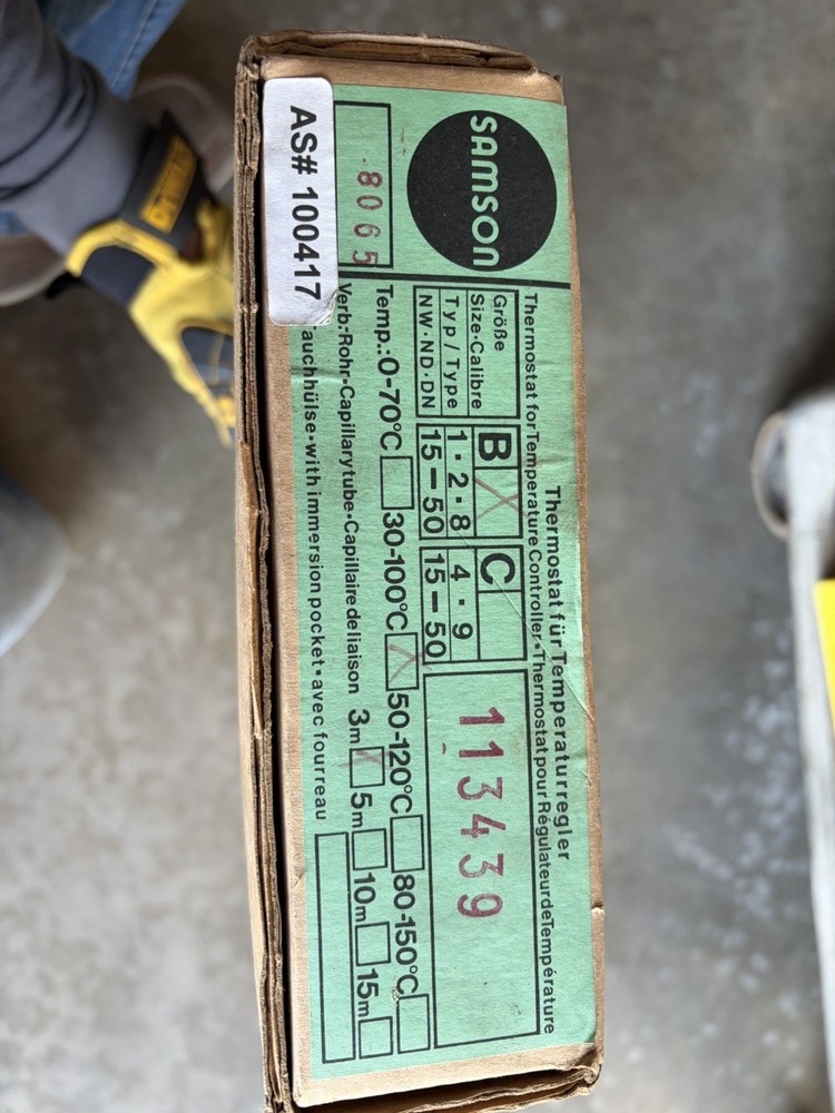 NIB Samson 2201804100 Thermostat For Temperature Controller