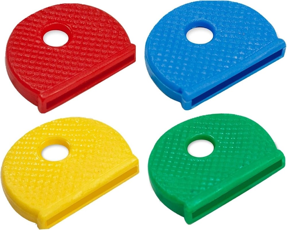 Durable and Lightweight Key Caps - 4 Assorted Colors for Easy Identification