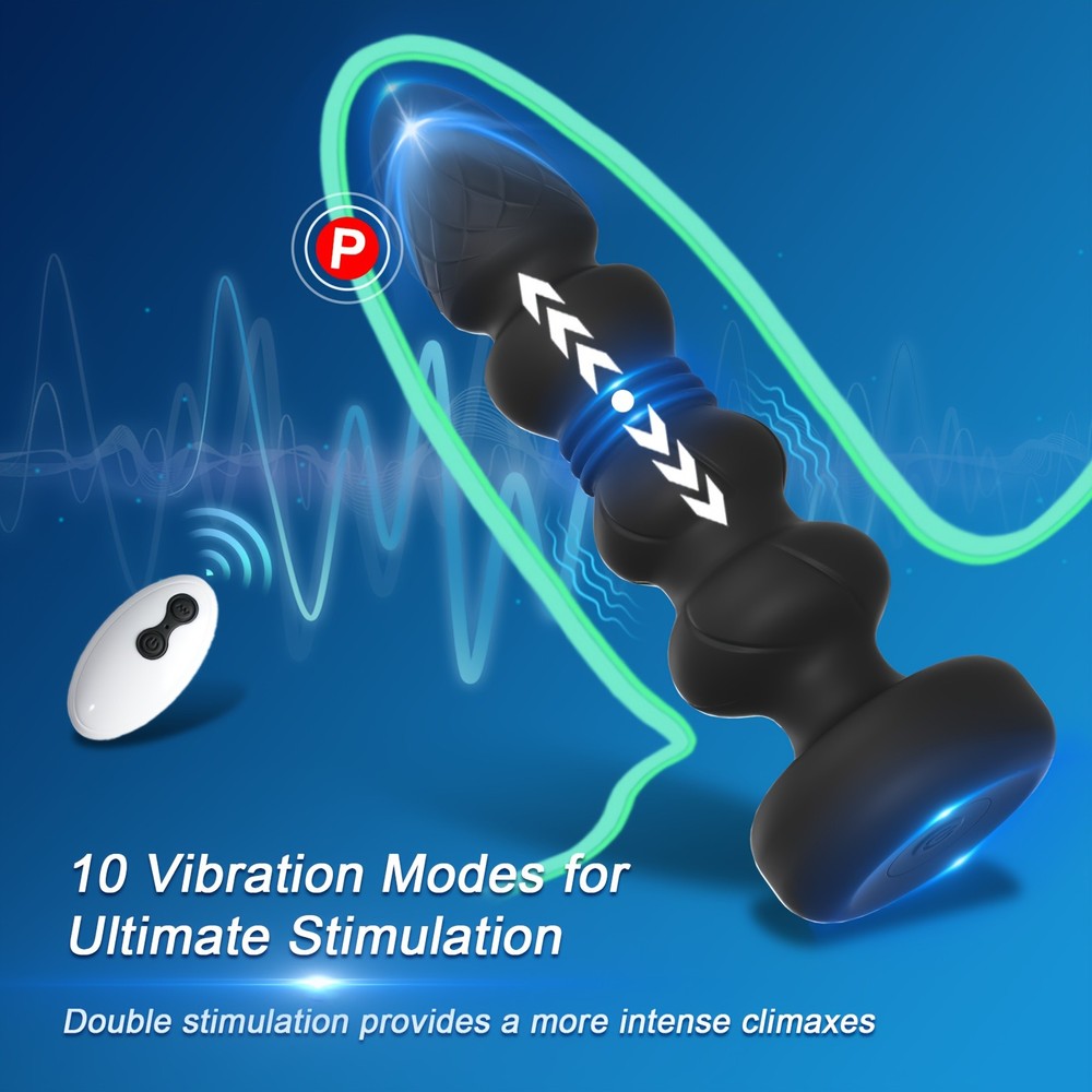 Remote-Controll Thrusting & Vibrating Prostate Massager & Anal Plug for Couples