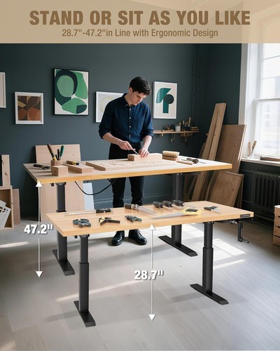 WORKPRO Adjustable Workbench with Crank Handle 300LBS Load Capacity for Workshop