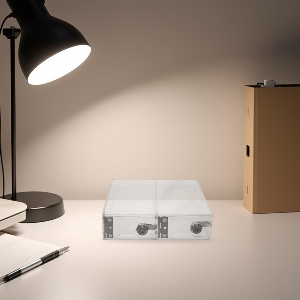 Transparent Storage Drawer Cabinet Clear Lockable Box Containers