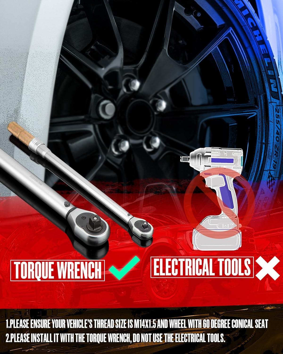 32pcs 14x1.5 OEM Lug Nuts Replacement 2008-2024 Chevy Silverado GMC Sierra 2500