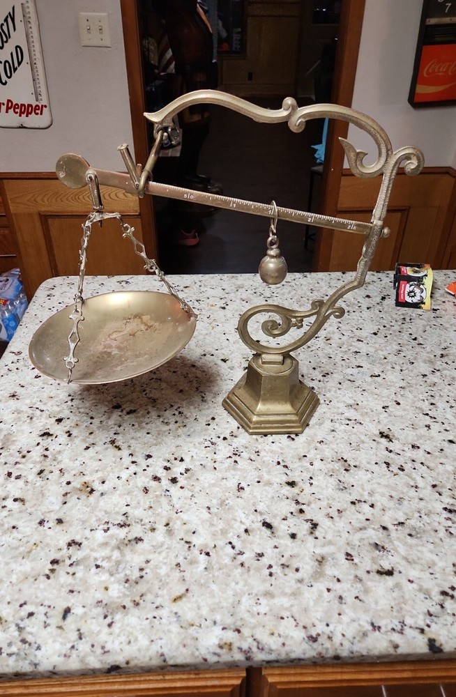 Antique Brass  Scales Weight