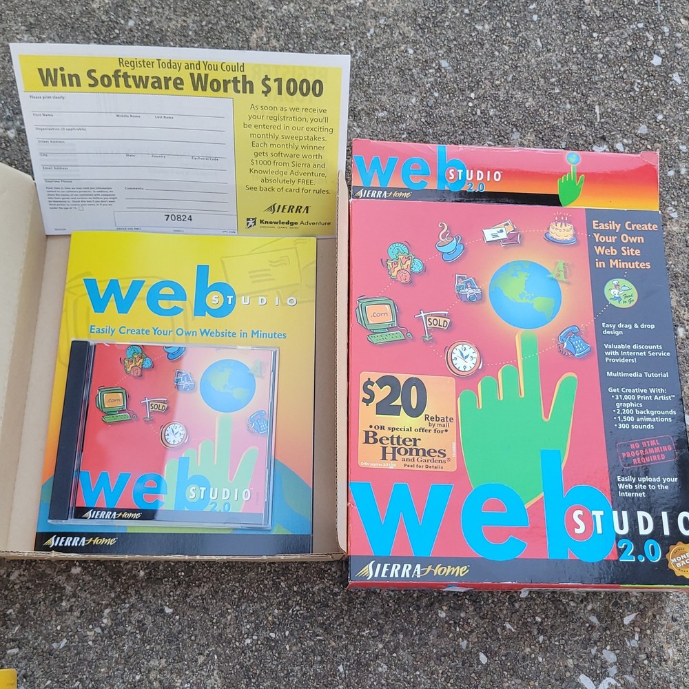 NEW Web Studio 2.0 PC CD Professional HTML Website Page Site Creation Tool