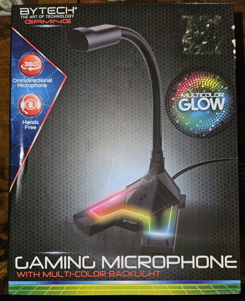 New Bytech Adjustable Gaming Microphone Multi Color Backlight Hands Free