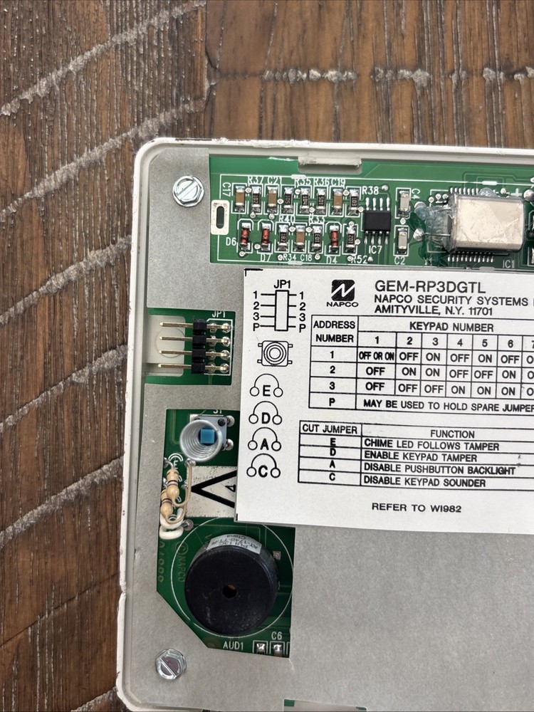 Napco Gemini Alert Security System Control Panel Keypad Security GEM-RP3DGTL