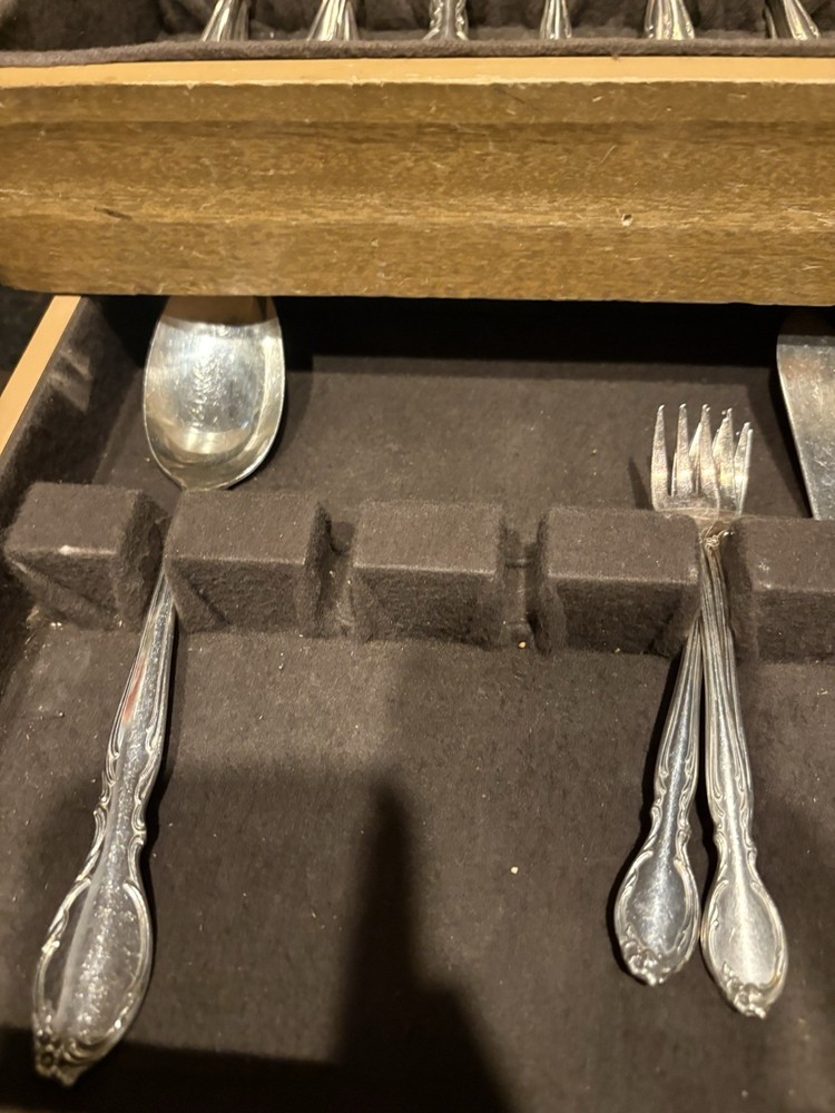 WM. ROGERS IS 1959 'MOONLIGHT' 45 PIECE FLATWARE SET