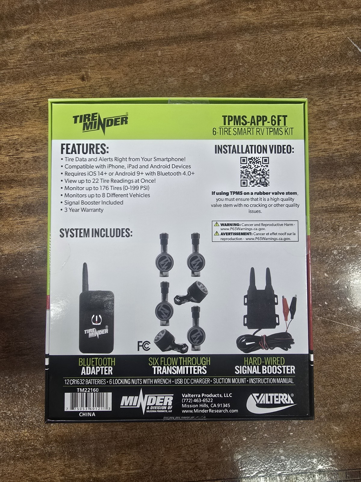 Minder Research Tire Pressure Monitoring System - TPMS TM22160 TireMinder