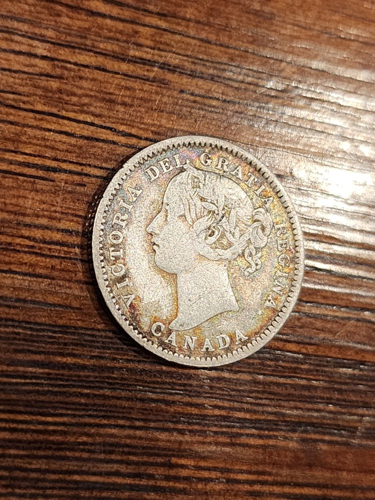 1896 Canada 10 Cents Silver Coin