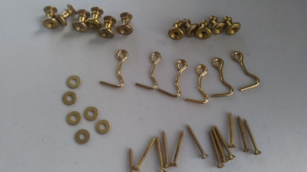 Vintage Window Shutter Hardware - Hook & Knob Set. 6 sets. 450
