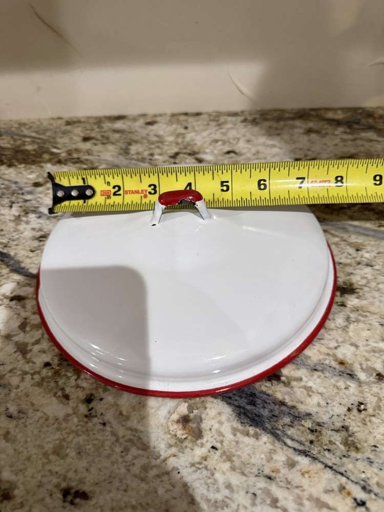 3 Vtg Enamelware Replacement Lids or Primitive/Rustic Kitchen Decor