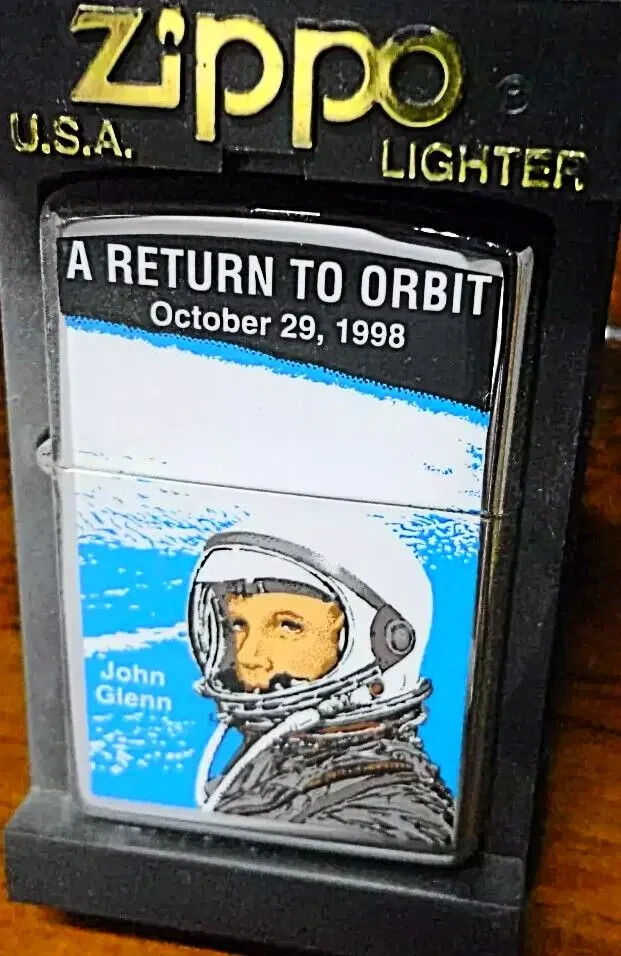 Rare 1998  John Glenn Return To Orbit Astronaut Zippo  Lighter