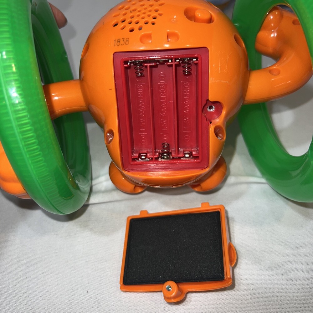 Bright Starts Light Up & Roll Orange Monkey Crawling Developmental Toy EUC