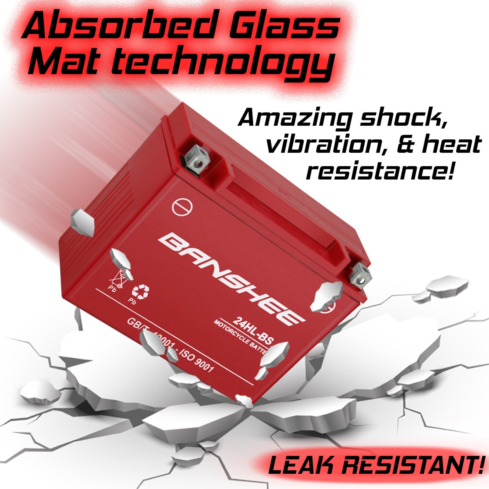 Banshee YTX24HL-BS Battery Compatible with Yuasa YTX24HL-BS