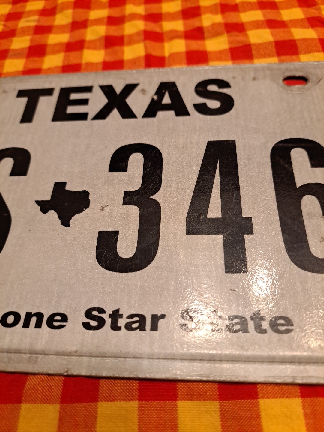 1 Vintage TEXAS State license plate used TX GKS-3469