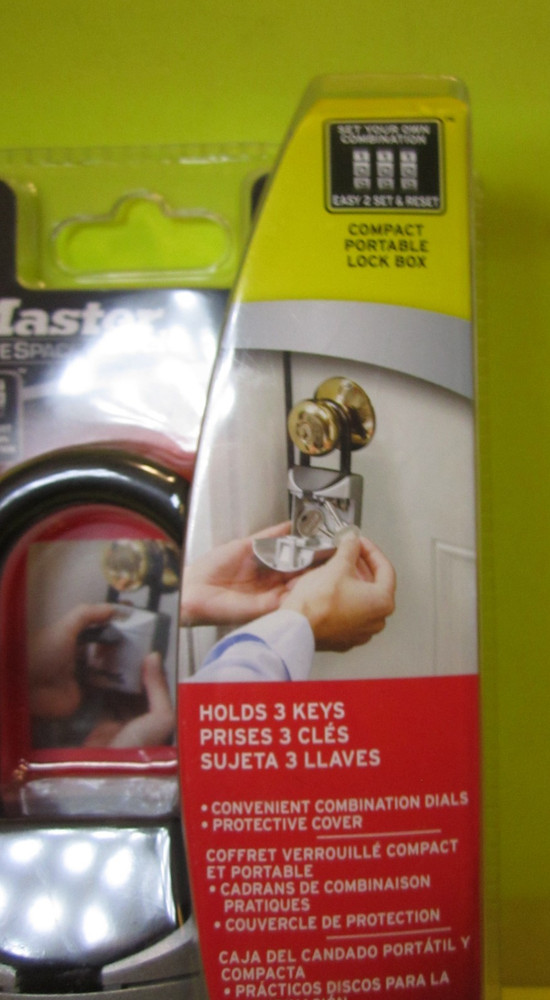 Master Lock Select Access Lock Box Key Compartment 3 Digit Code Security 5406D