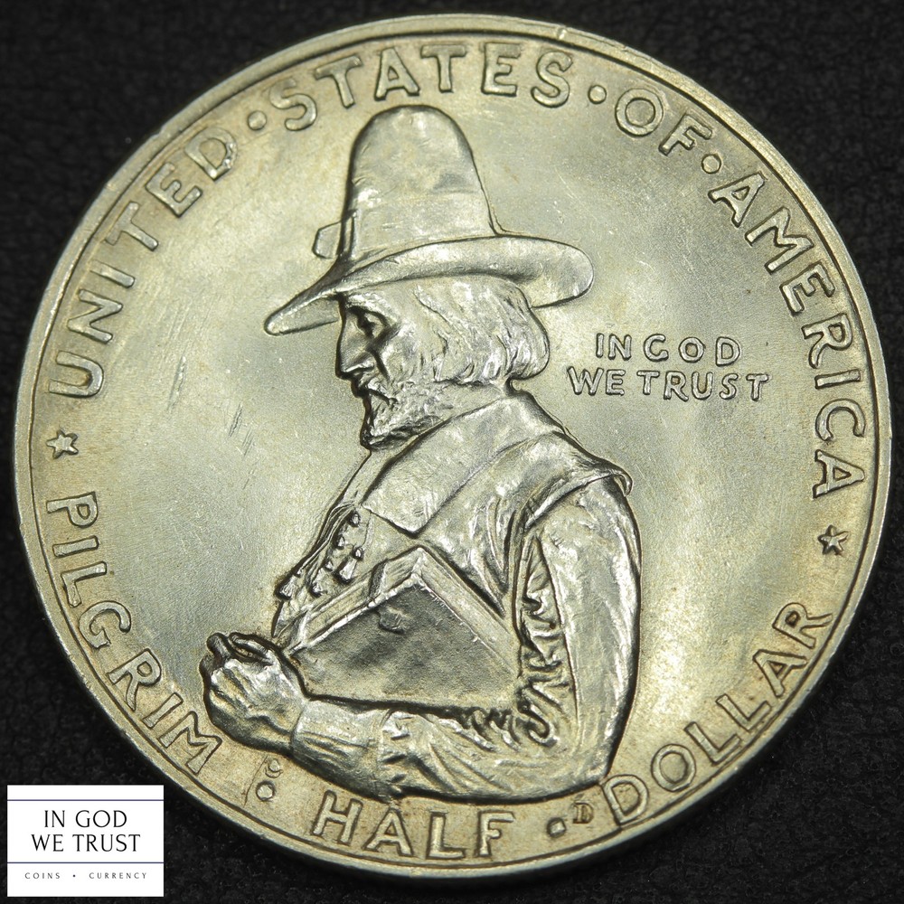 1920 Pilgrim Commemorative Silver Half Dollar 50C (MS UNC)