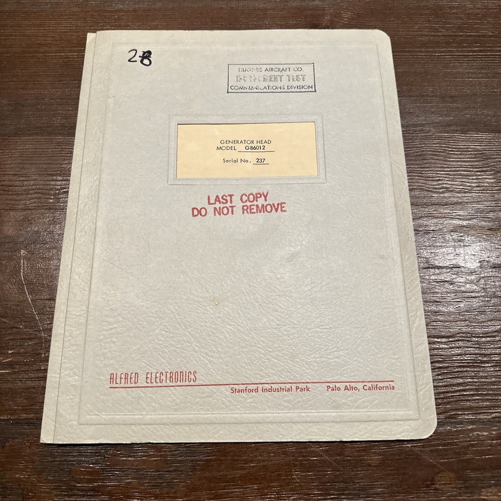 Alfred Electronics Model GB6012 Generator Head