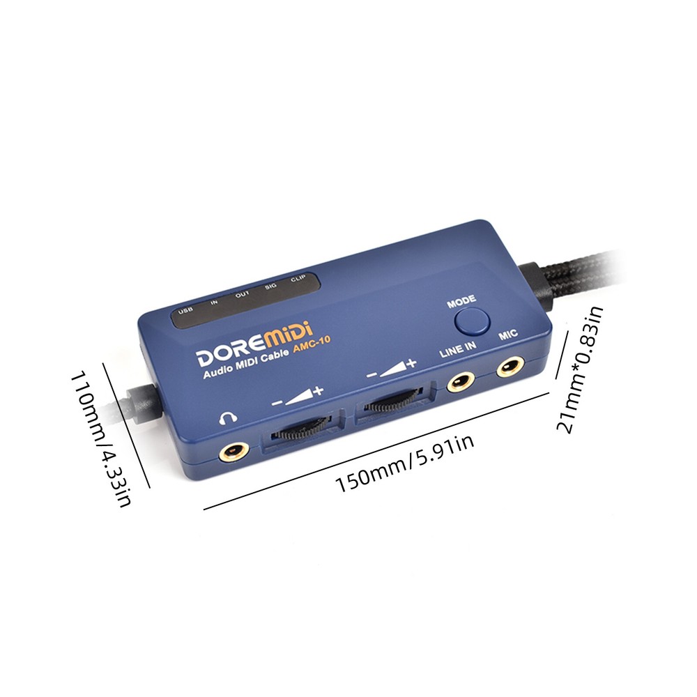 DOREMiDi Audio MIDI Cable USB Converter Five-pin 16 Channels 10 EQ parameters