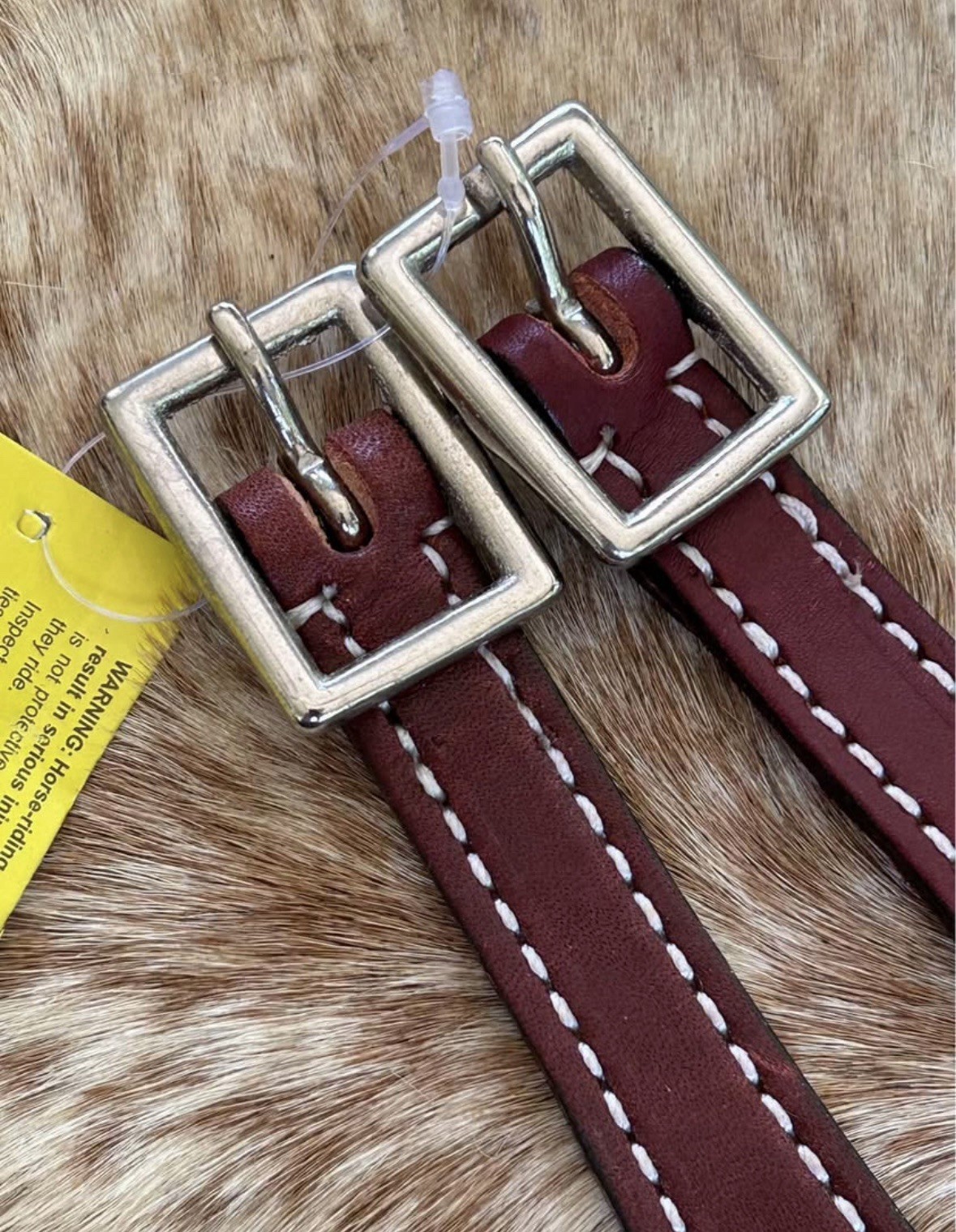 Pair Burgundy Top Grain Leather Western Saddle Stirrup Hobbles FREE SHIP