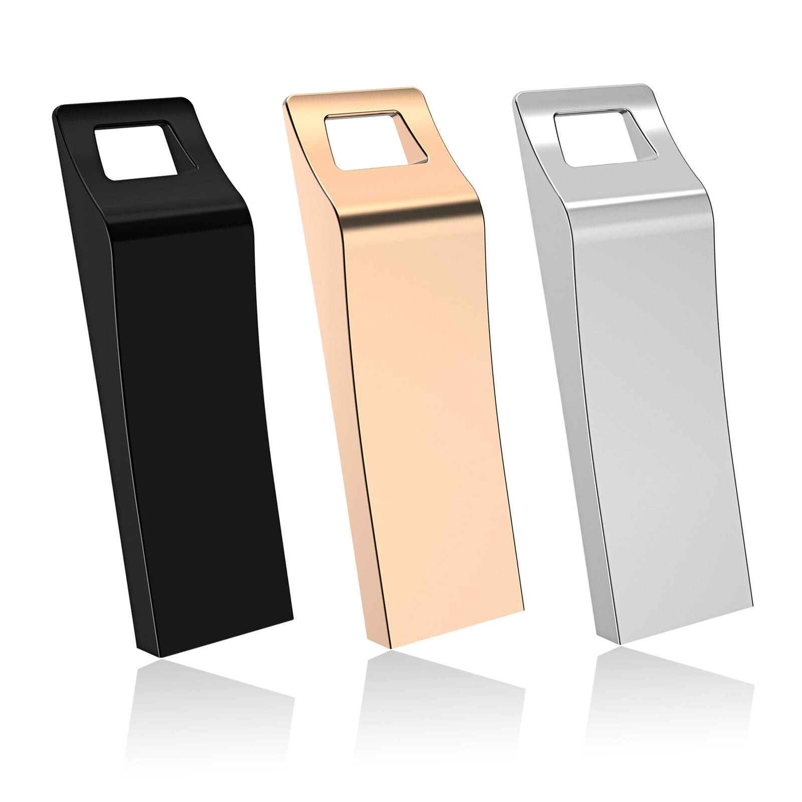 Kootion USB 2.0 2Pcs 32GB Metal Waterproof Flash Drives Memory Stick Gold+Silver