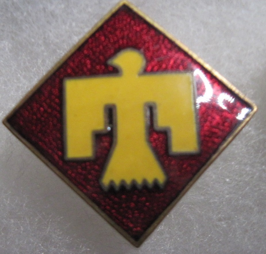 Army  crest DI DUI PB ww2  45th INFANTRY DIVISION patch-type  NHM Thunderbird