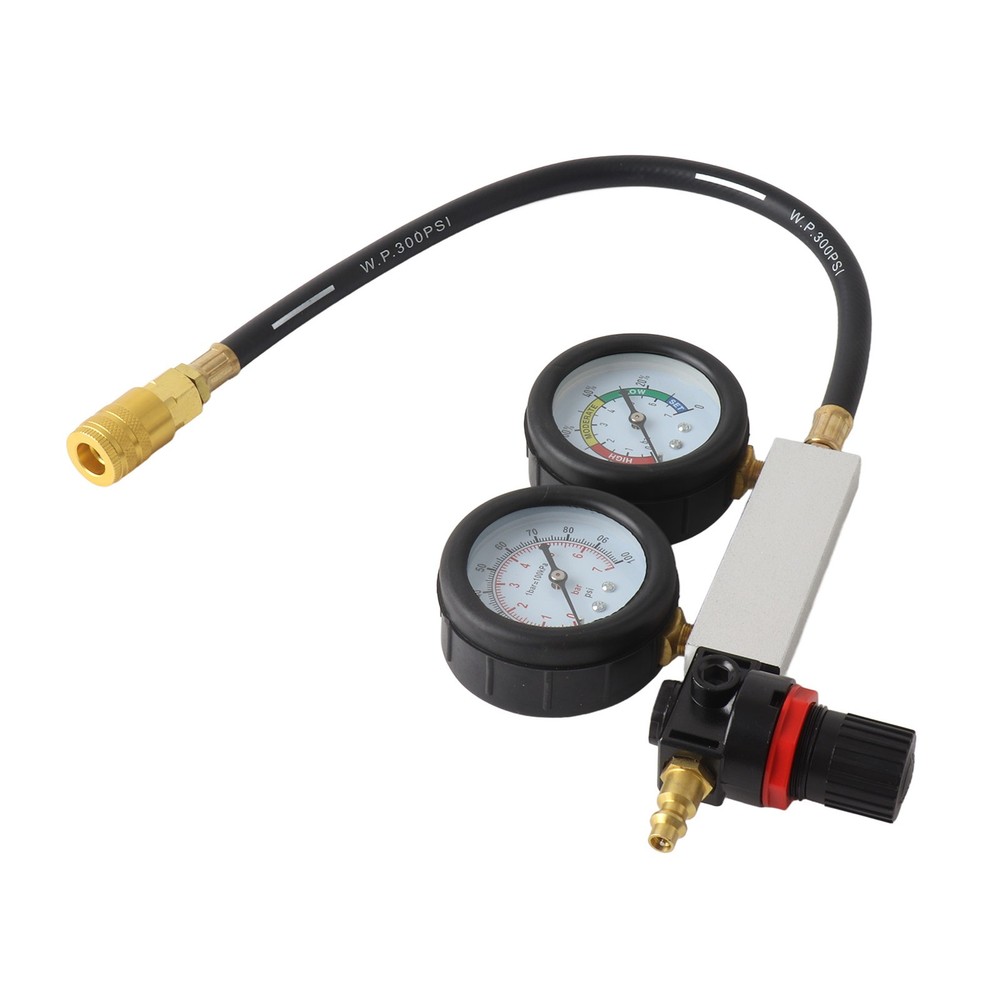 Dual Gauge Leakdown Tester Detecting Tool For Gasoline Engine Compression Test