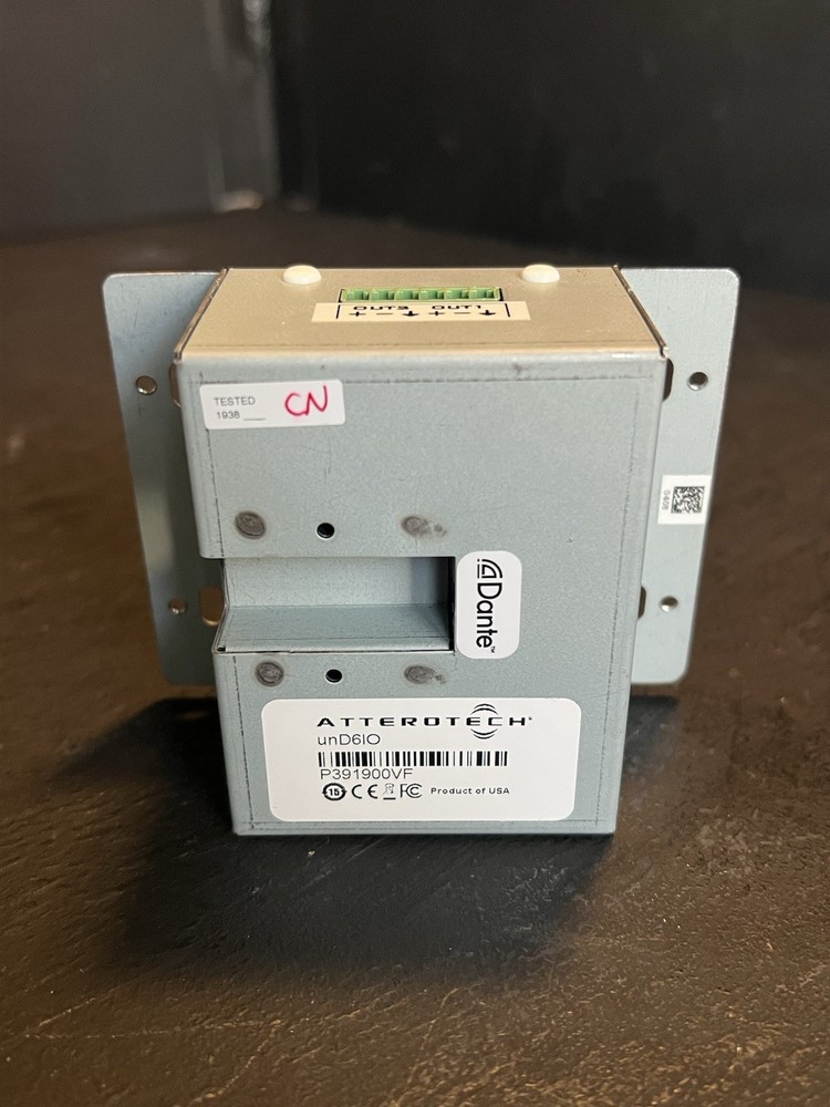 Attero Tech unD6IO-BT Dante Audio Interface Bluetooth I/O Wall Plate Pro AV