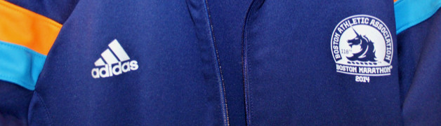 Adidas Heavyweight 2014 Boston Marathon Runner Track Jacket L / XL Mens A+ cond.