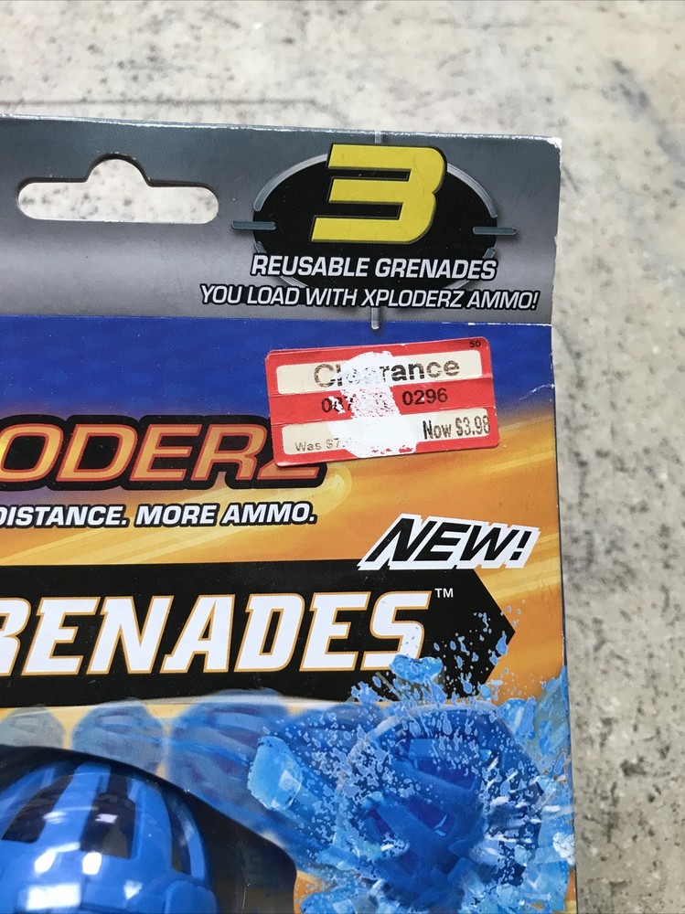 Xploderz Xgrenades 3 Pack Of Reusable Grenades Unopened with 750 xploderz rounds