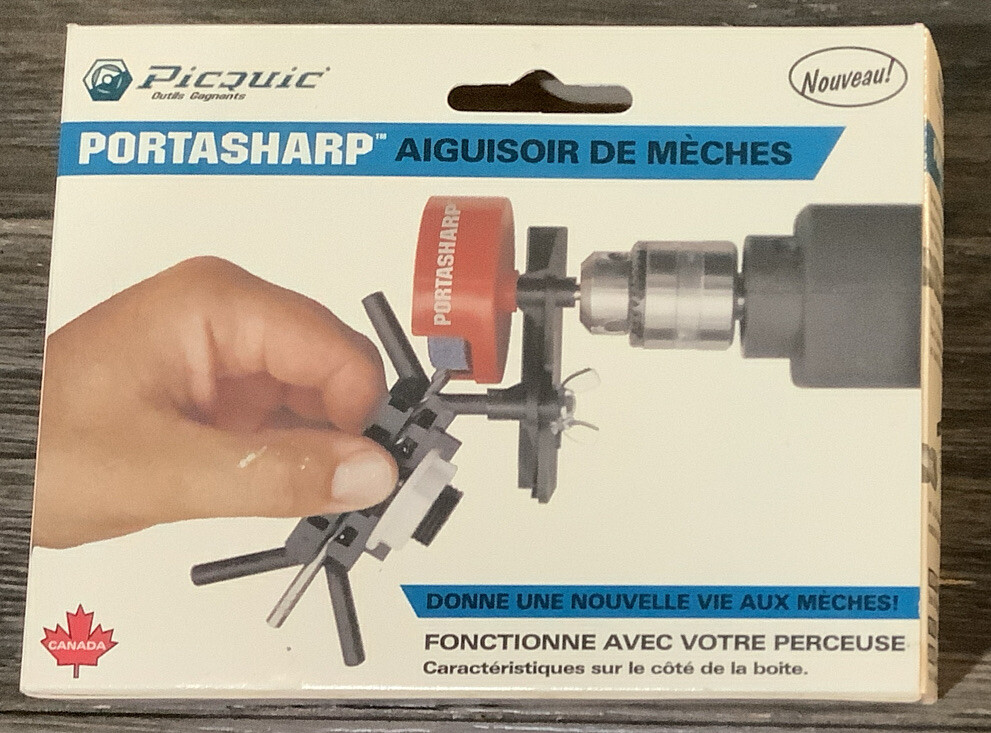 New PICQUIC PORTASHARP Drill Bit Sharpener NIB