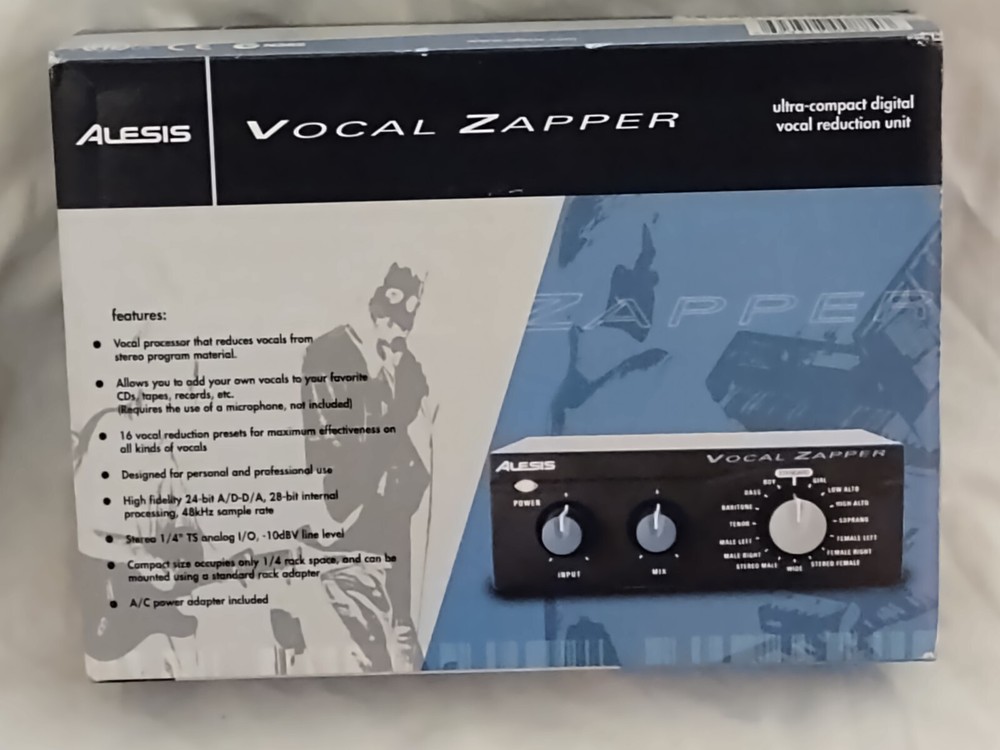 ALESIS Vocal Zapper Vocal Reduction Unit * NEW OPEN BOX* Includes Everything