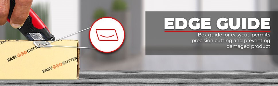 Easy Cut 2000N RED Safety Box Cutter Knife with Holster (Pack of 2 Cutters)