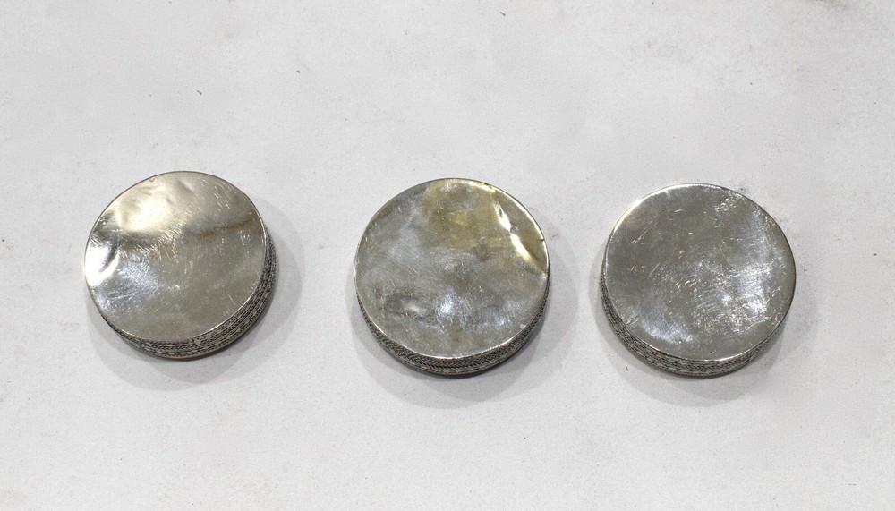 Silver Middle Eastern Circular Box Container