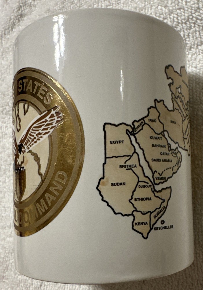 VINTAGE MILITARY US Central Command COFFEE MUG Ceramic