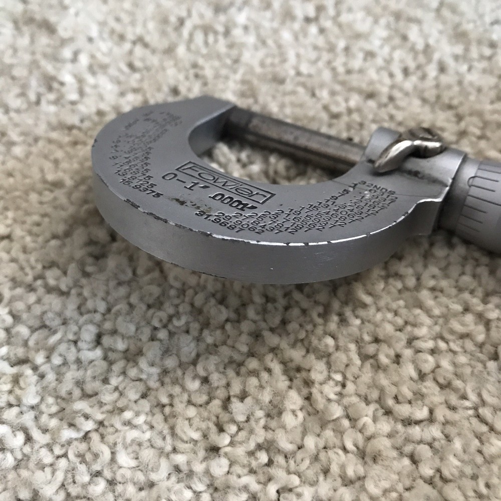 Fowler Outside Micrometer 0-1" Range .0001" Graduation
