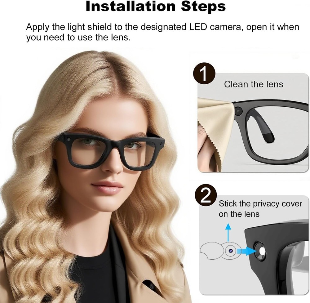 Smart Glasses Accessory Bundle: Privacy, Comfort, and Cleaning Solutions