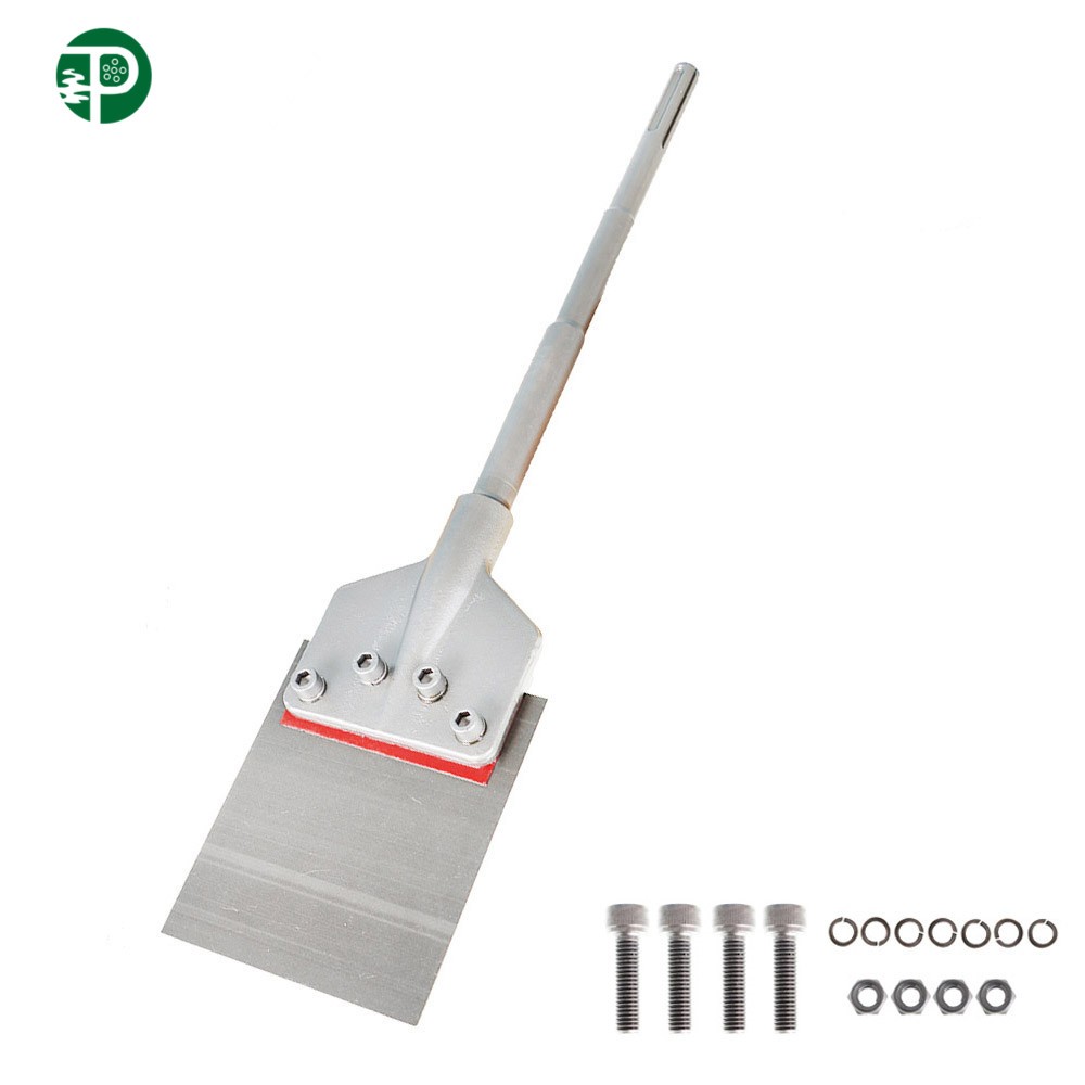 6" × 25" SDS Max Floor Scraper 6” Wide Tile Removal Bit & Heavy Duty Blade