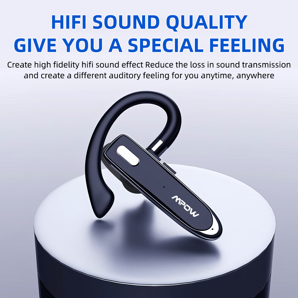 Mpow Wireless Bluetooth Headset Handsfree Waterproof Headphone Noise Cancelling